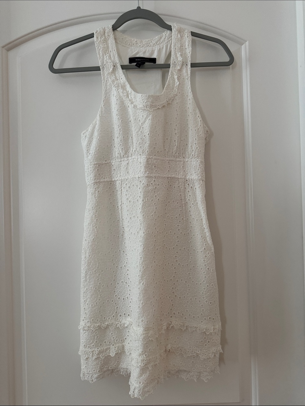 BCBG Max Azria white eyelet dress, size 2